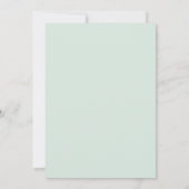 Aqua Tan Bloesem Bruiloft Kaart (Achterkant)