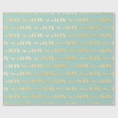 Aqua & Teal Christmas Wrapping Paper with Gold Acc Cadeaupapier (Vlak)
