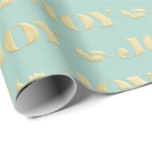 Aqua & Teal Christmas Wrapping Paper with Gold Acc Cadeaupapier (Rol Hoek)