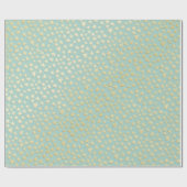 Aqua & Teal Christmas Wrapping Paper with Gold Acc Cadeaupapier (Vlak)