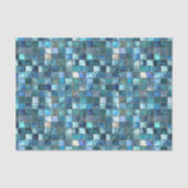 Aqua Teal Gold Watercolor Mosaic Sea Glass  Tissuepapier (Voorkant)