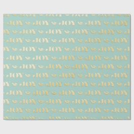 Aqua & Teal Kerstcadeaupapier met Gouden Accenten Cadeaupapier
