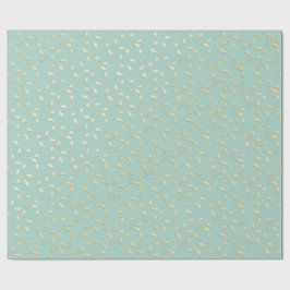 Aqua & Teal Kerstcadeaupapier met Gouden Accenten Cadeaupapier