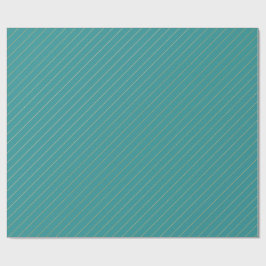 Aqua & Teal Kerstcadeaupapier met Gouden Accenten Cadeaupapier