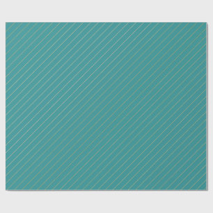 Aqua & Teal Kerstcadeaupapier met Gouden Accenten Cadeaupapier