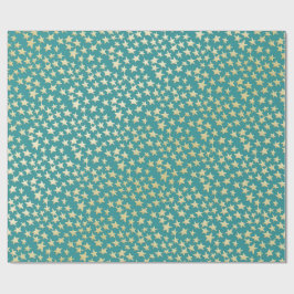 Aqua & Teal Kerstcadeaupapier met Gouden Accenten Cadeaupapier