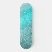 Aqua Teal Ocean Glitter #1 Persoonlijk Skateboard (Voorkant)
