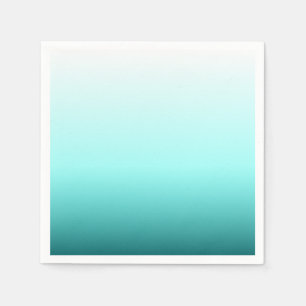 Aqua Teal Ombre Gradiënt Servet