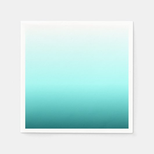 Aqua Teal Ombre Gradiënt Servet (Voorkant)