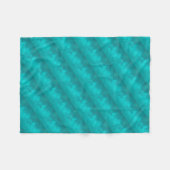 Aqua Teal Turquoise Patroon Fleece Deken (Voorkant (Horizontaal))