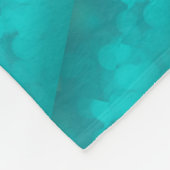 Aqua Teal Turquoise Patroon Fleece Deken (Hoek)