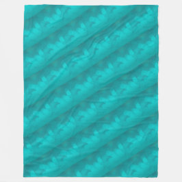 Aqua Teal Turquoise Patroon Fleece Deken