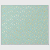 Aqua & Teal Xmas Wrapping Paper with Gold Accents Cadeaupapier (Vlak)