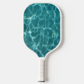 Aqua Teal Zwembad Monogram Pickleball Paddle (Achterkant)