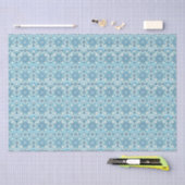 Aqua, Teals, Blues & White Art Deco Coastal Tissuepapier (Craft)