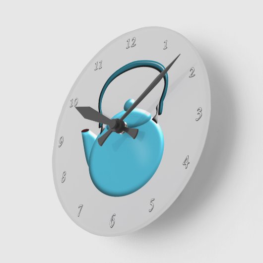Aqua Teapot Design Ronde Klok (Hoek)
