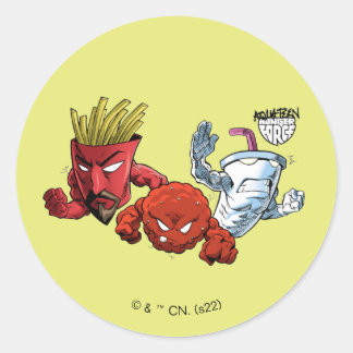 Aqua Teen Hunger Force Anime Graphic Ronde Sticker