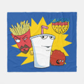 Aqua Teen Hunger Force Explosive Graphic Fleece Deken (Voorkant (Horizontaal))