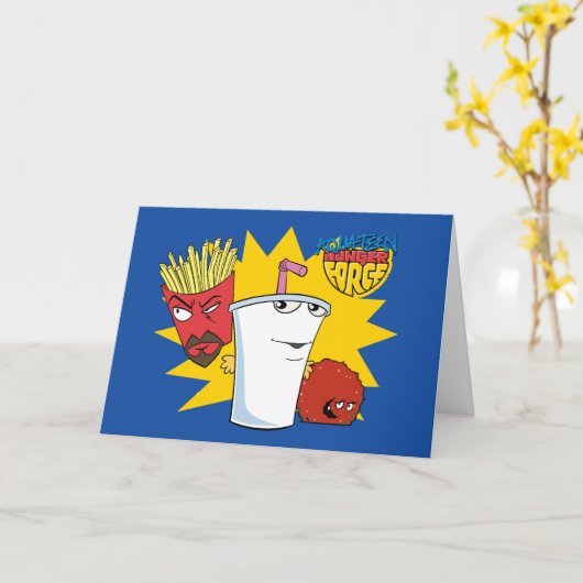 Aqua Teen Hunger Force Explosive Graphic Kaart (Gele Bloem)