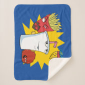 Aqua Teen Hunger Force Explosive Graphic Sherpa Deken (Voorkant)
