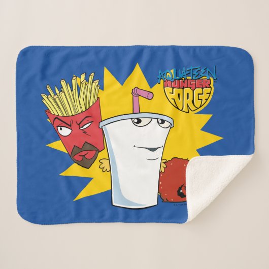 Aqua Teen Hunger Force Explosive Graphic Sherpa Deken (Voorkant (horizontaal))