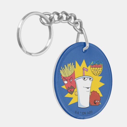 Aqua Teen Hunger Force Explosive Graphic Sleutelhanger (Voorkant Links)
