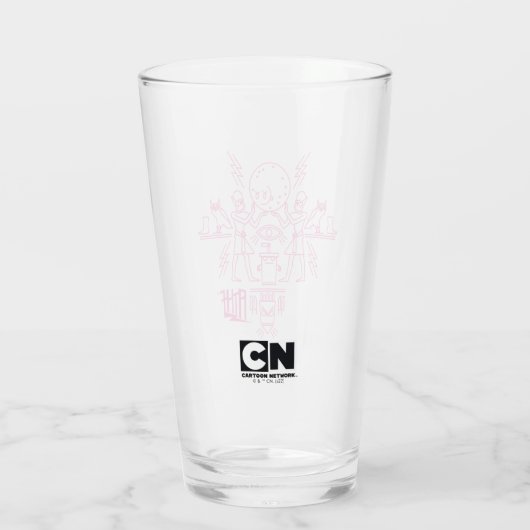 Aqua Teen Hunger Force Hieroglyphics Glas (Achterkant)