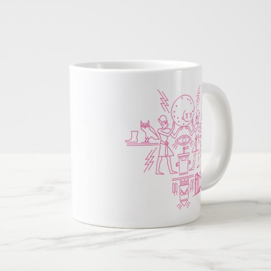 Aqua Teen Hunger Force Hieroglyphics Grote Koffiekop (Voorkant rechts)