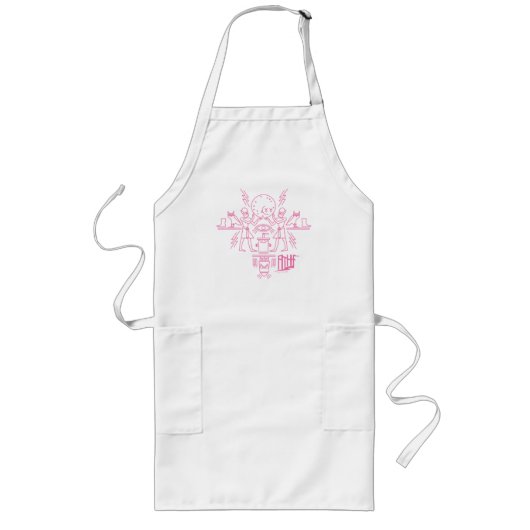 Aqua Teen Hunger Force Hieroglyphics Lang Schort (Voorkant)