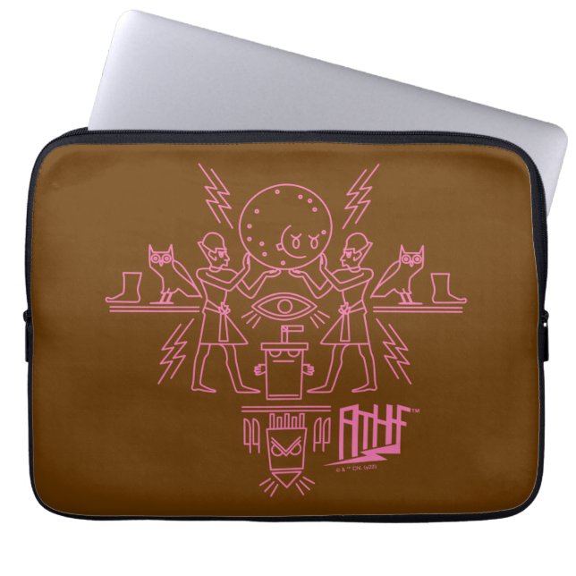 Aqua Teen Hunger Force Hieroglyphics Laptop Sleeve (Voorkant)