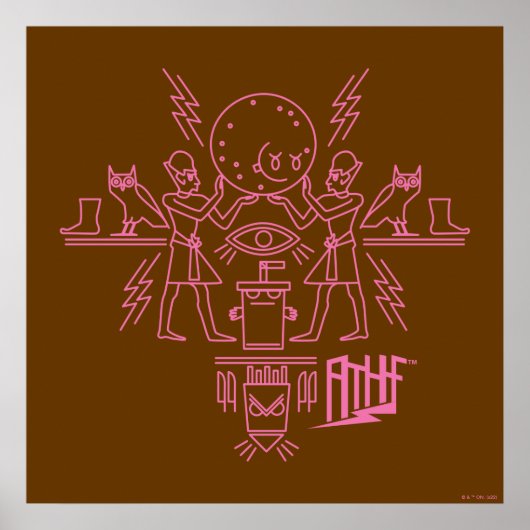 Aqua Teen Hunger Force Hieroglyphics Poster (Voorkant)