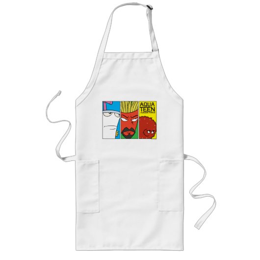 Aqua Teen Hunger Force Karakterpaneel Grafisch Lang Schort (Voorkant)