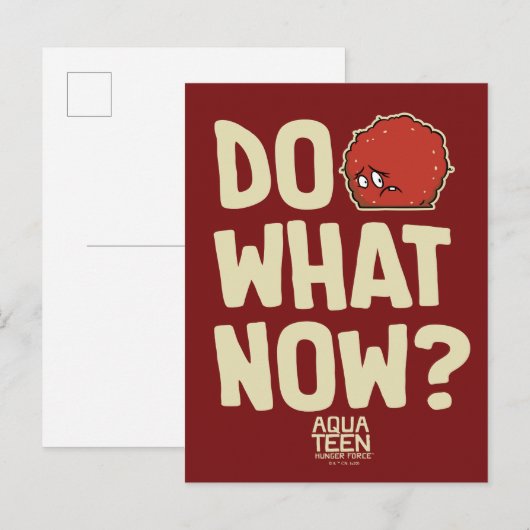 Aqua Teen Hunger Force Meatwad "Do What Now?" Briefkaart (Voorkant / Achterkant)