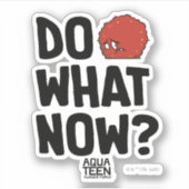 Aqua Teen Hunger Force Meatwad "Do What Now?" Sticker (Voorkant)
