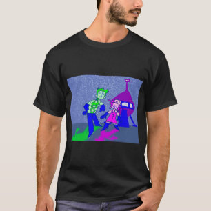 Aqua Teen Hunger Force Mooninites Aliens Spaceship T-shirt
