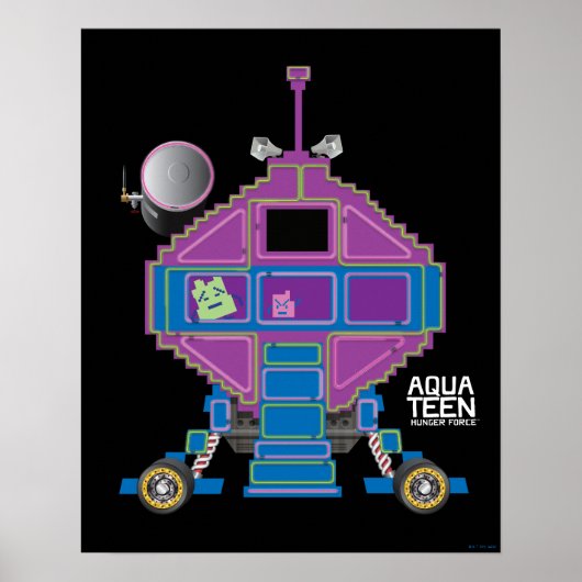 Aqua Teen Hunger Force Mooninites Car Poster (Voorkant)