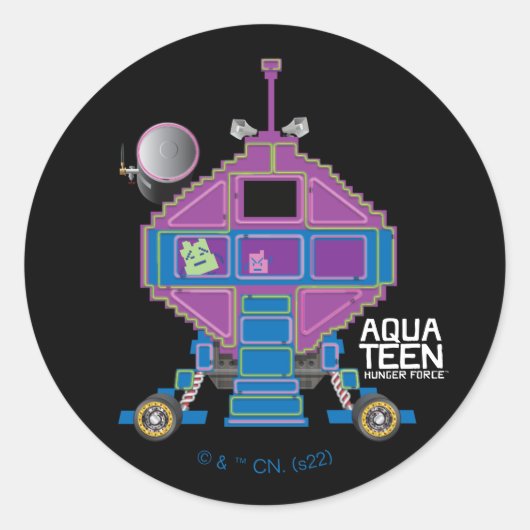 Aqua Teen Hunger Force Mooninites Car Ronde Sticker (Voorkant)