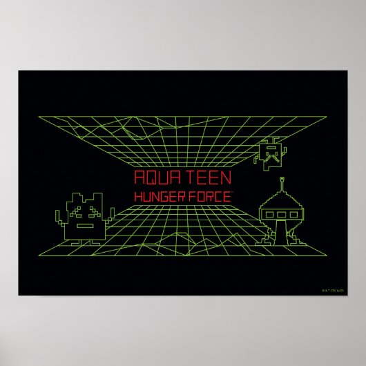 Aqua Teen Hunger Force Mooninites Game Logo Poster (Voorkant)