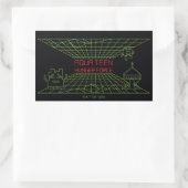 Aqua Teen Hunger Force Mooninites Game Logo Rechthoekige Sticker (Tas)