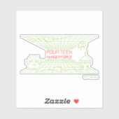 Aqua Teen Hunger Force Mooninites Game Logo Sticker (Vel)