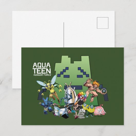 Aqua Teen Hunger Force Villains Briefkaart (Voorkant / Achterkant)