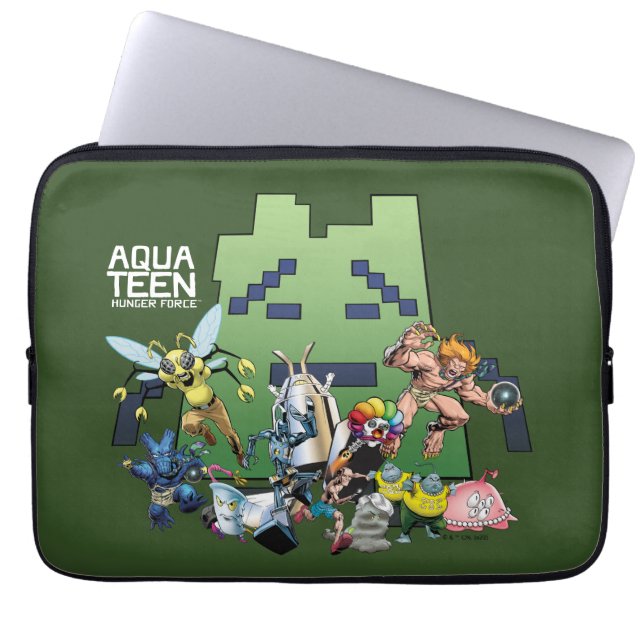 Aqua Teen Hunger Force Villains Laptop Sleeve (Voorkant)