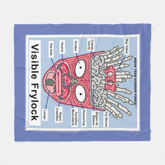 Aqua Teen Hunger Force Visible Frylock Poster Fleece Deken (Voorkant (Horizontaal))