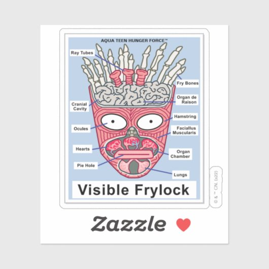 Aqua Teen Hunger Force Visible Frylock Poster Sticker (Vel)
