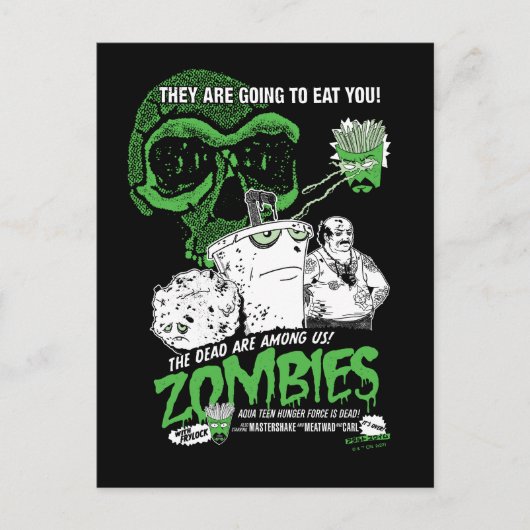 Aqua Teen Hunger Force Zombies Poster Briefkaart (Voorkant)