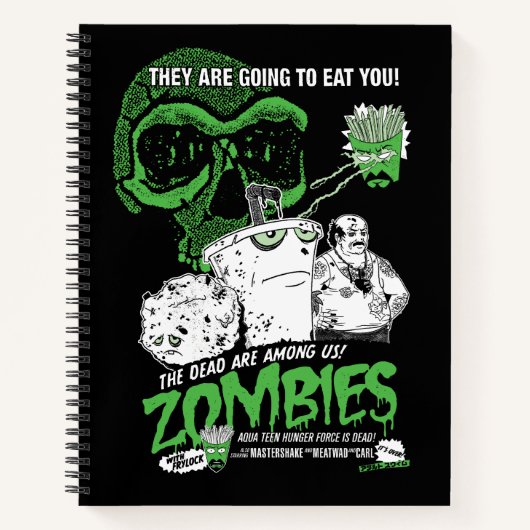 Aqua Teen Hunger Force Zombies Poster Notitieboek (Voorkant)