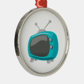 Aqua Television Metalen Ornament (Rechts)