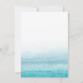 Aqua Tides | Waterverf bruiloft Kaart (Achterkant)
