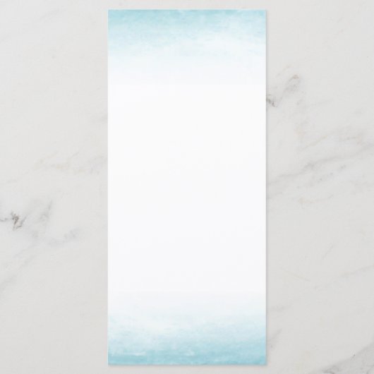 Aqua Tides | Waterverf Huwelijk Menu (Achterkant)