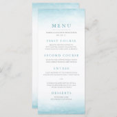 Aqua Tides | Waterverf Huwelijk Menu (Voorkant / Achterkant)